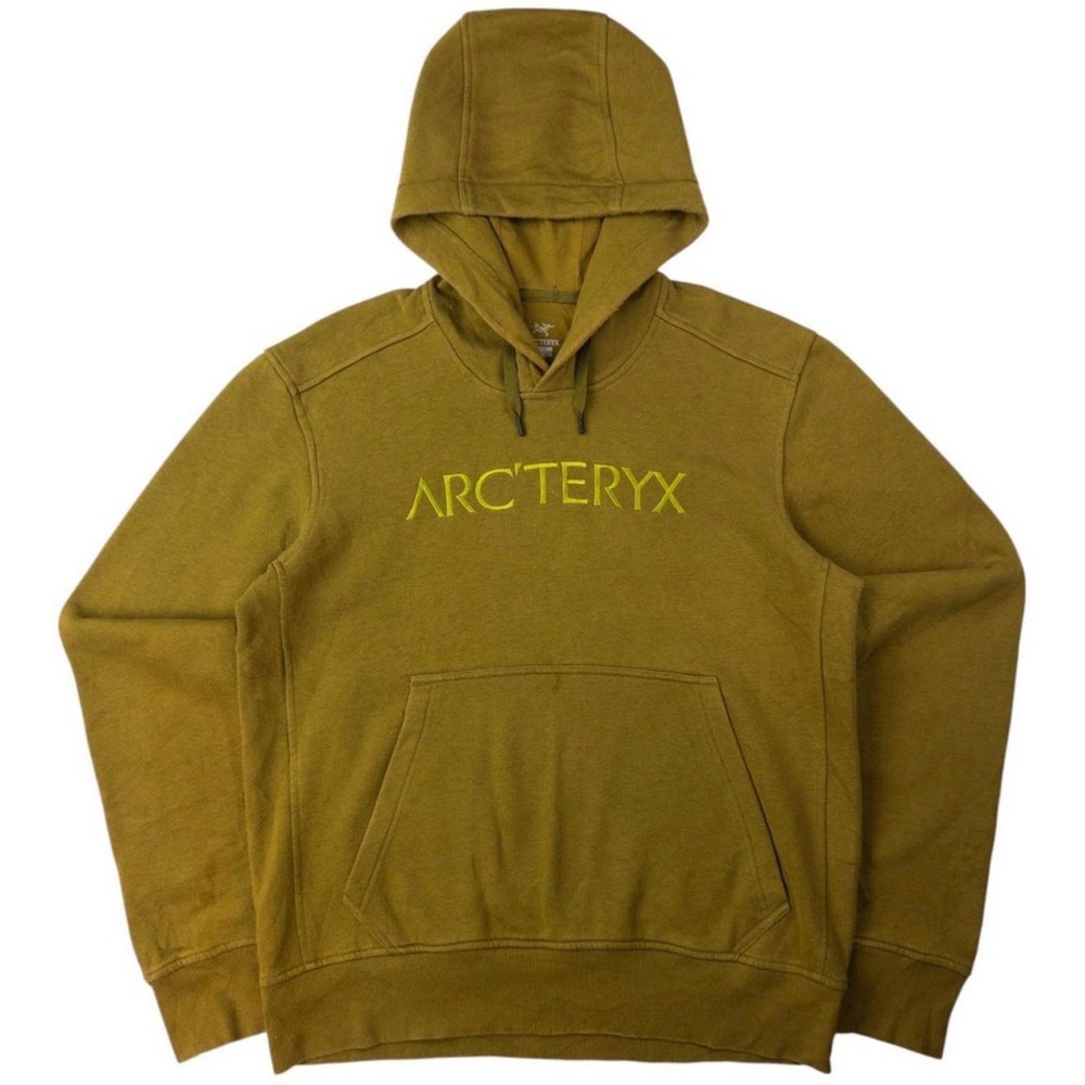 Arc'teryx Olive Green Pullover Hoodie Vintage Embroidered Hoodie Size Large